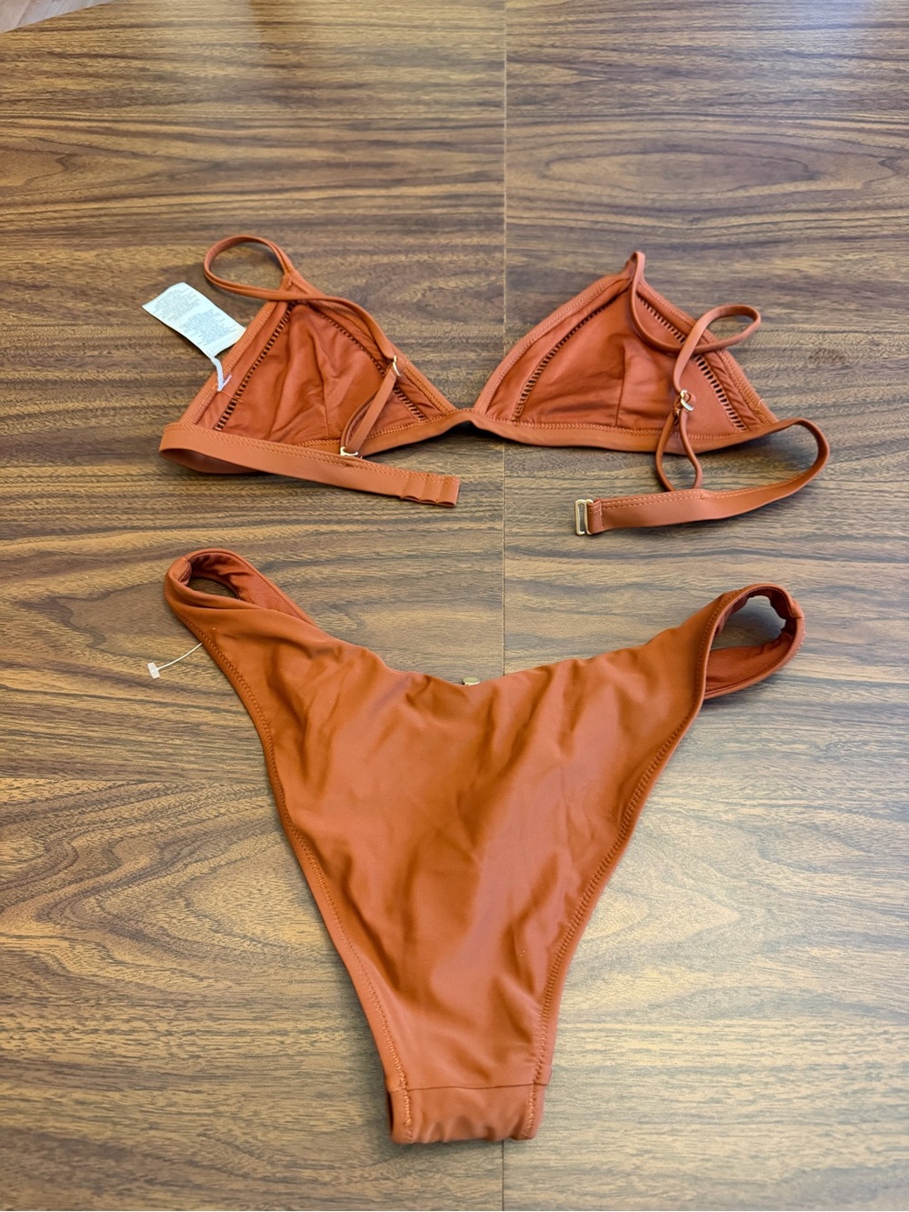 Rhythm Bikini Set Terracotta Brown Adjustable Strappy NWT S M - Picture 2 of 6